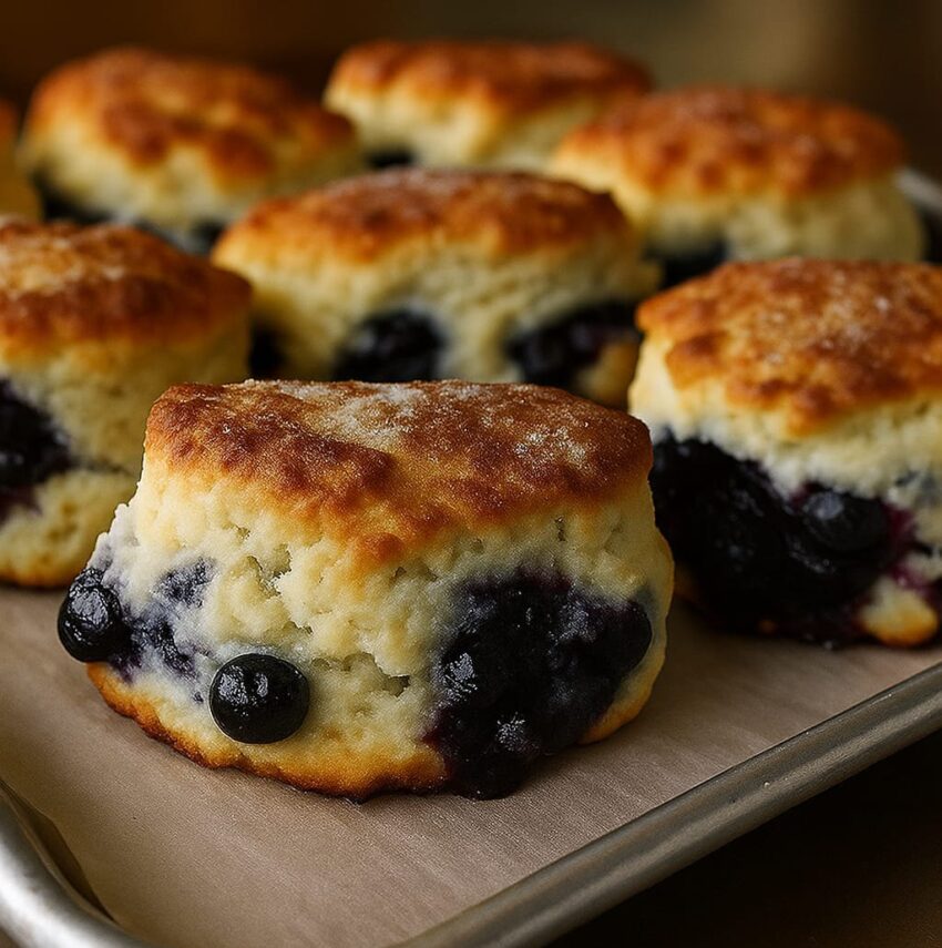 Fluffy Blueberry Biscuits