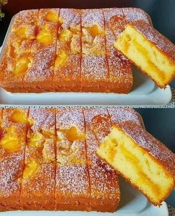 Peach Custard Cake