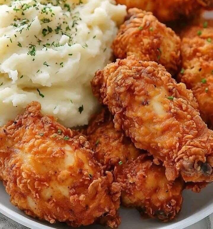Fried Chicken with Creamy Mashed Potatoes
