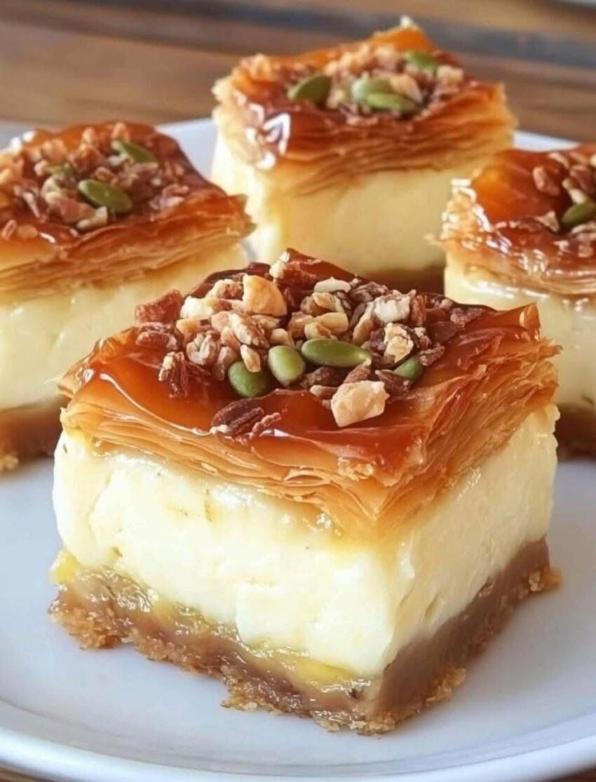 Mini Baklava Cheesecakes (Crispy, Creamy)
