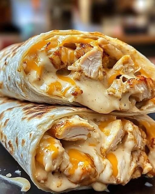 Cheesy Garlic Chicken Wraps (Easy & Flavor-Packed)