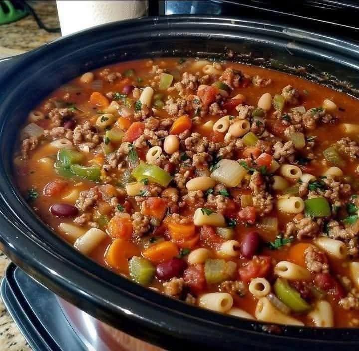 Pasta Fagioli Soup (Italian Bean & Pasta Soup)
