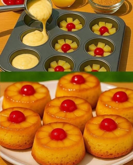 Pineapple Upside-Down Cupcakes