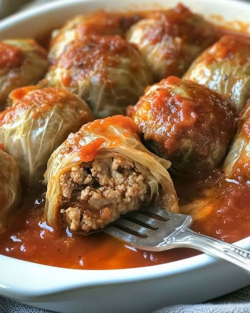 Polish Stuffed Cabbage Rolls (Gołąbki)