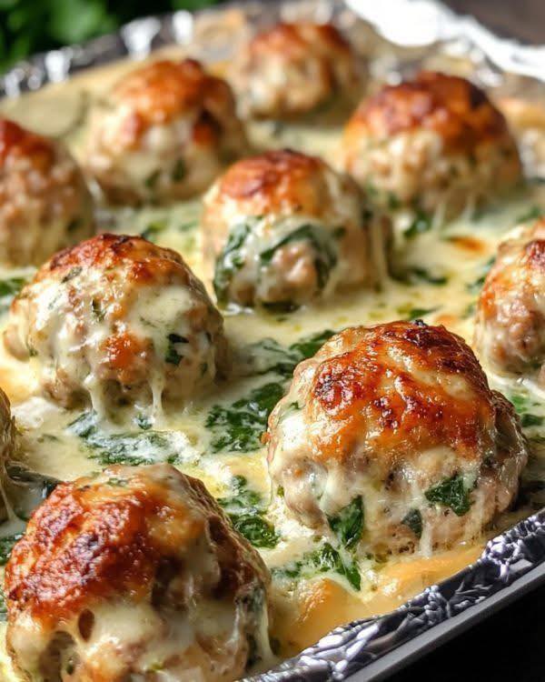 Southern Baked Chicken Ricotta Meatballs